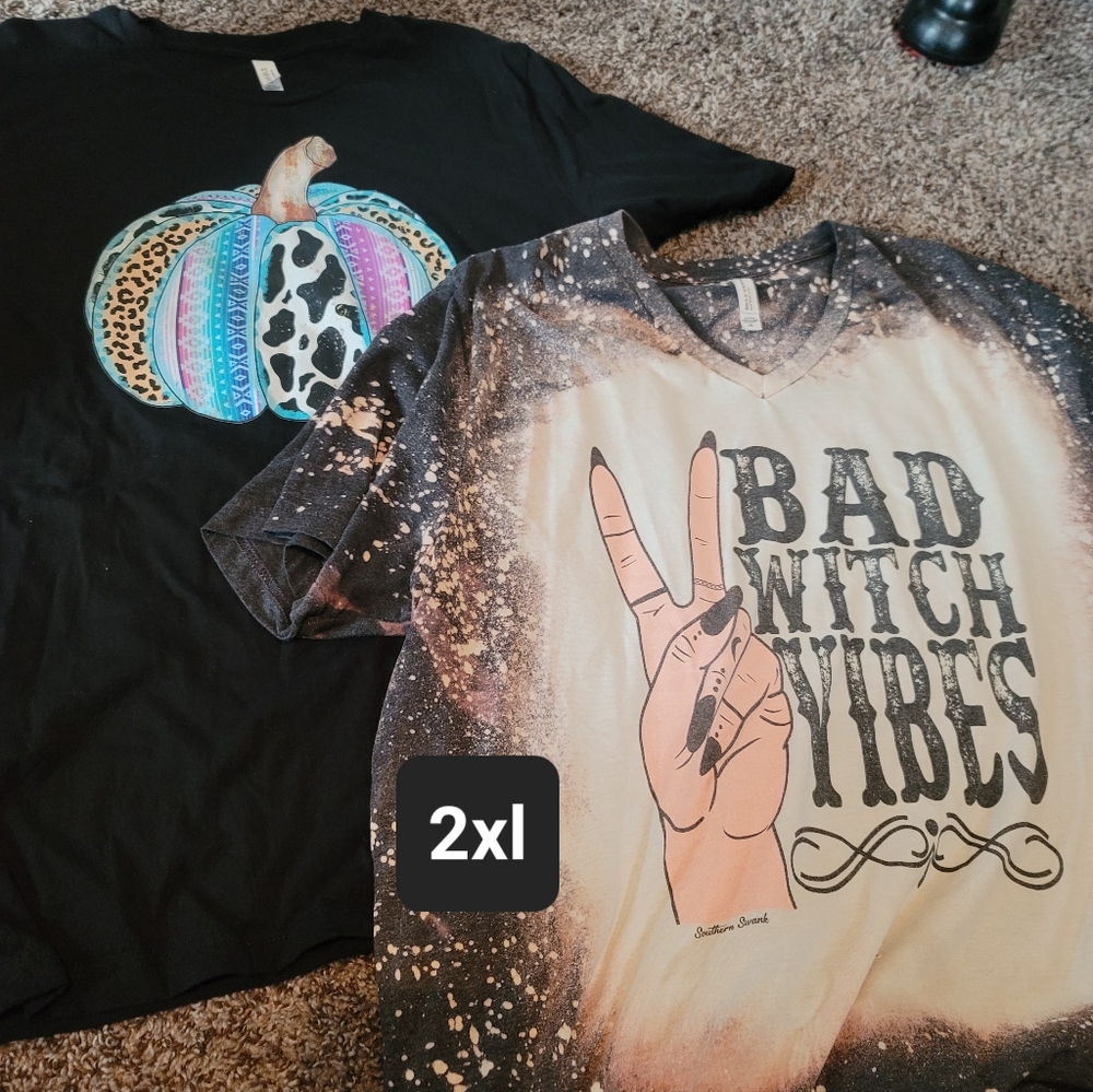 Ladies Halloween theme t-shirts